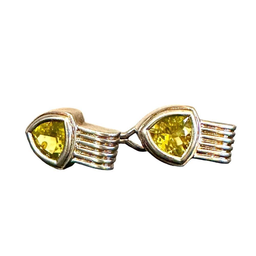 Sterling silver peridot earrings